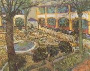 The Courtyard of the Hosptial at Arles (nn04) Vincent Van Gogh